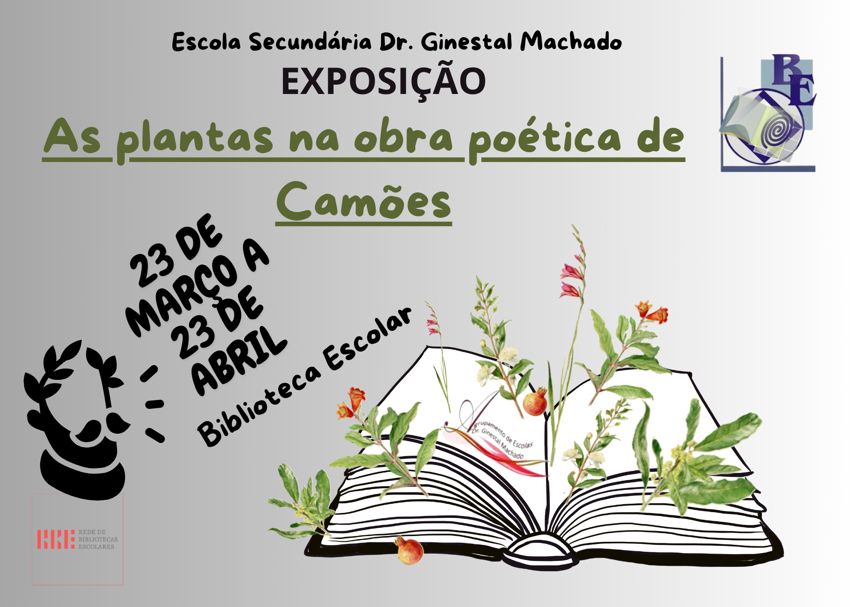 Cartaz da exposição As plantas na obra poética de Camões