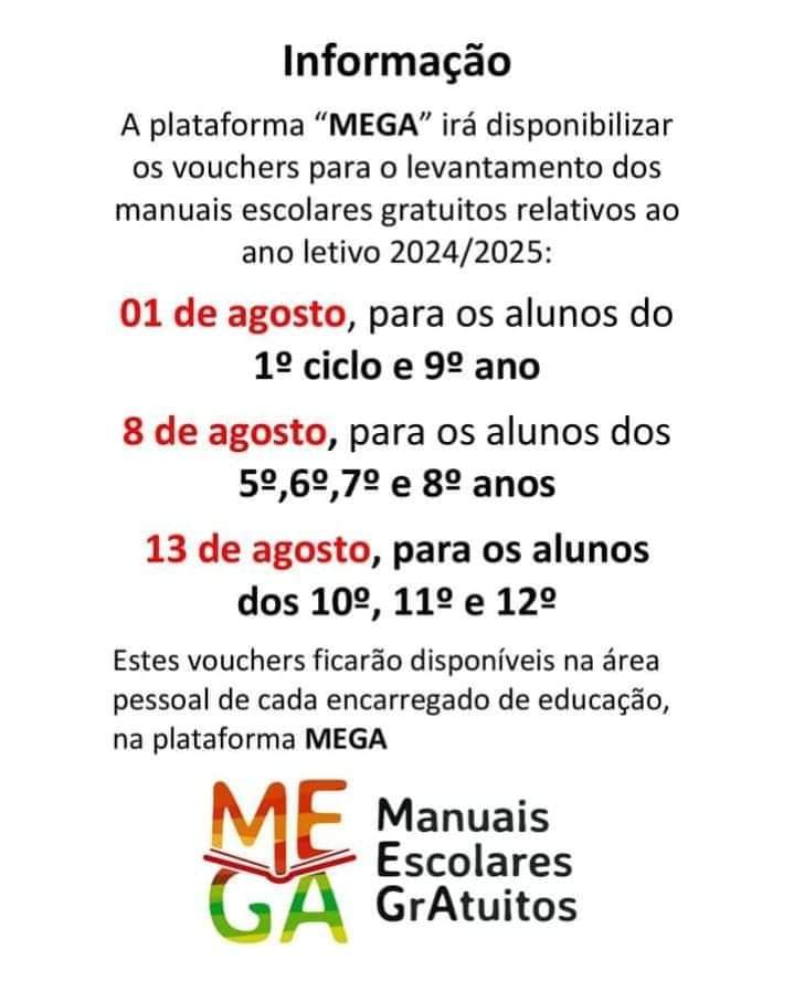 Vouchers para Manuais Escolares